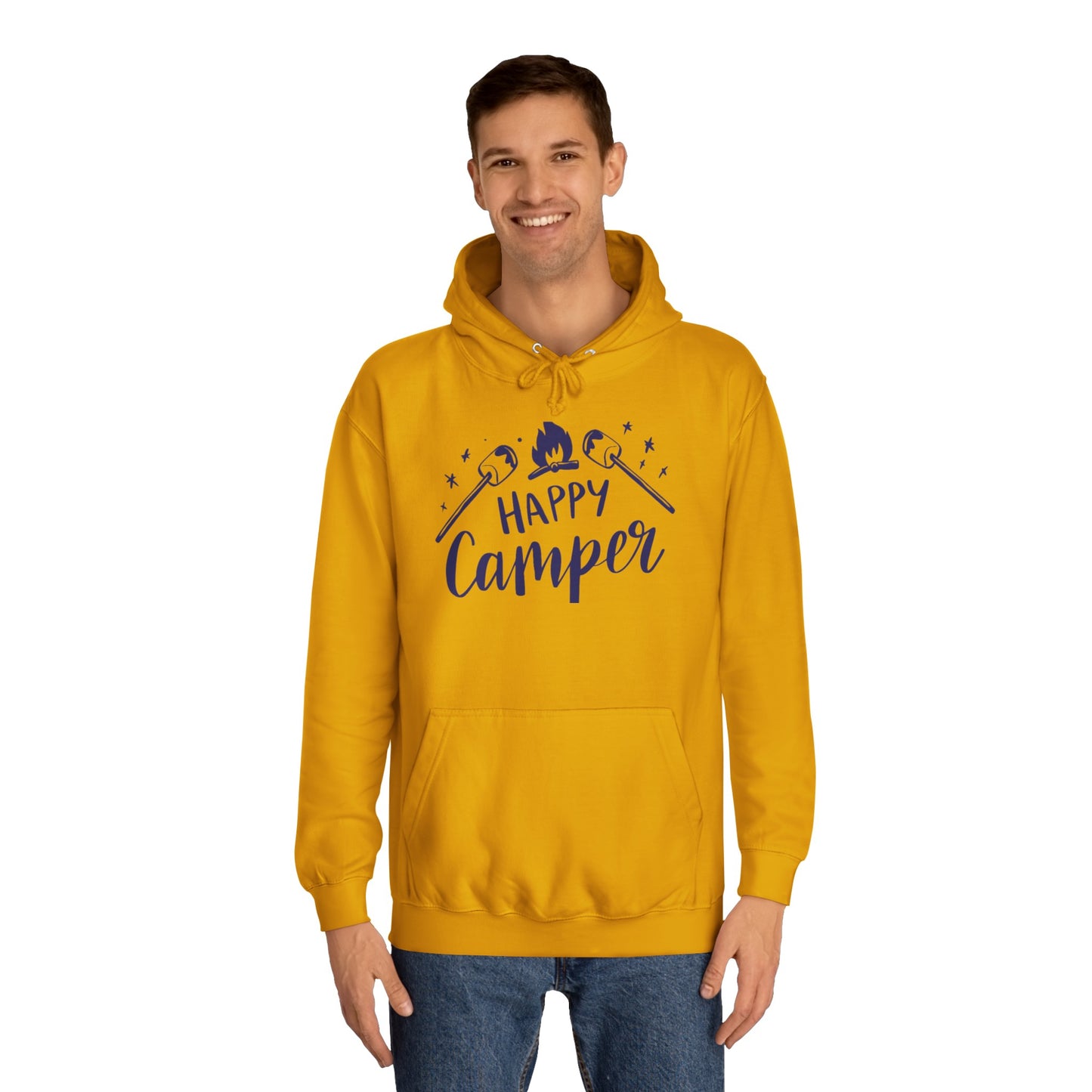 Unisex Happy Camper Adult Hoodie