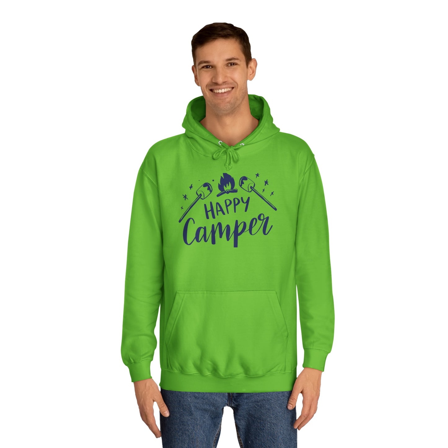 Unisex Happy Camper Adult Hoodie
