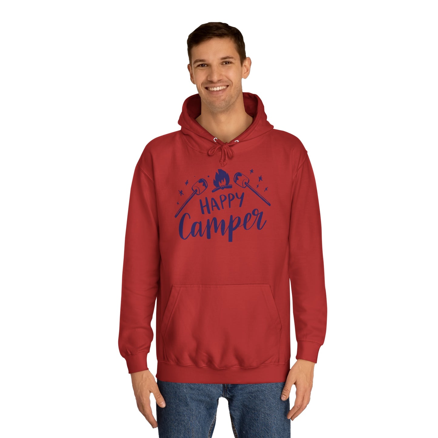 Unisex Happy Camper Adult Hoodie