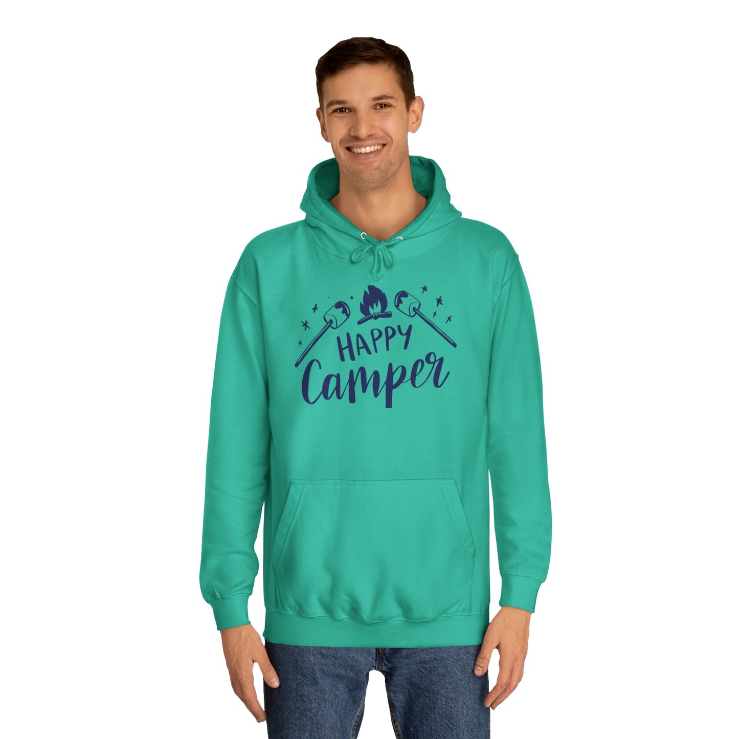 Unisex Happy Camper Adult Hoodie