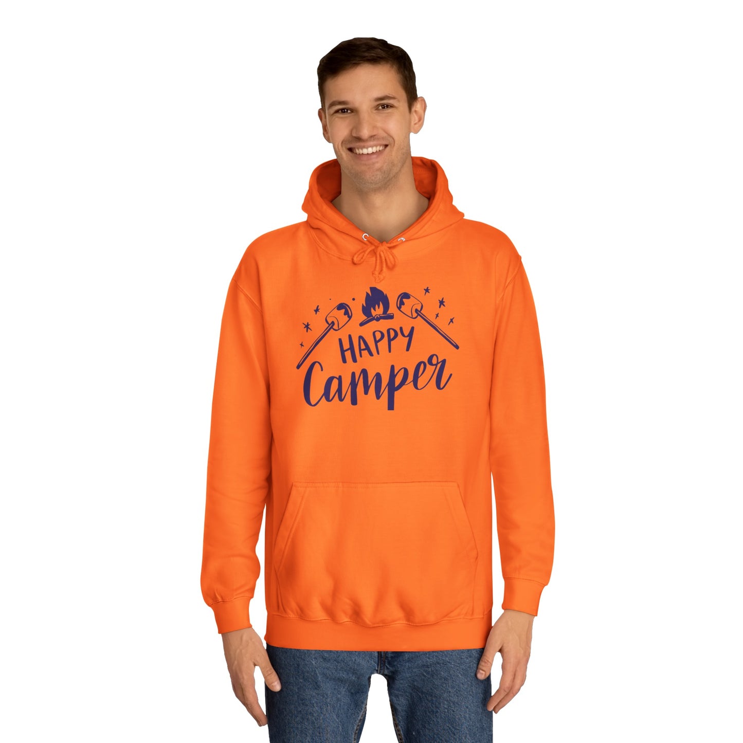 Unisex Happy Camper Adult Hoodie