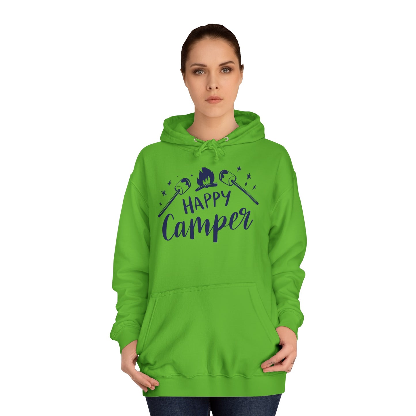 Unisex Happy Camper Adult Hoodie