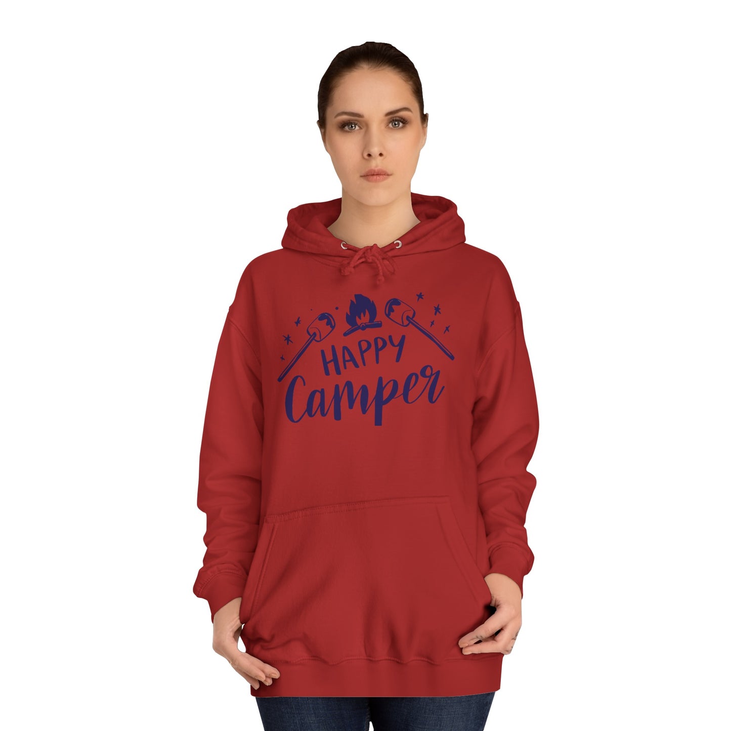 Unisex Happy Camper Adult Hoodie