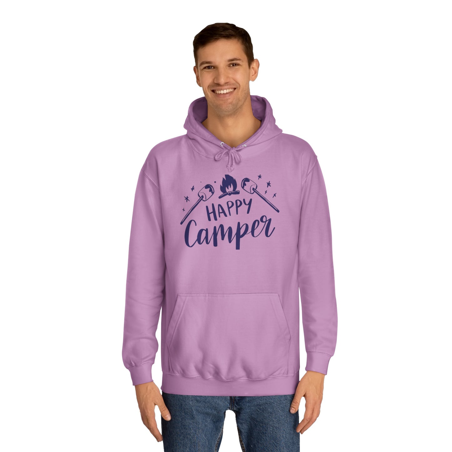 Unisex Happy Camper Adult Hoodie
