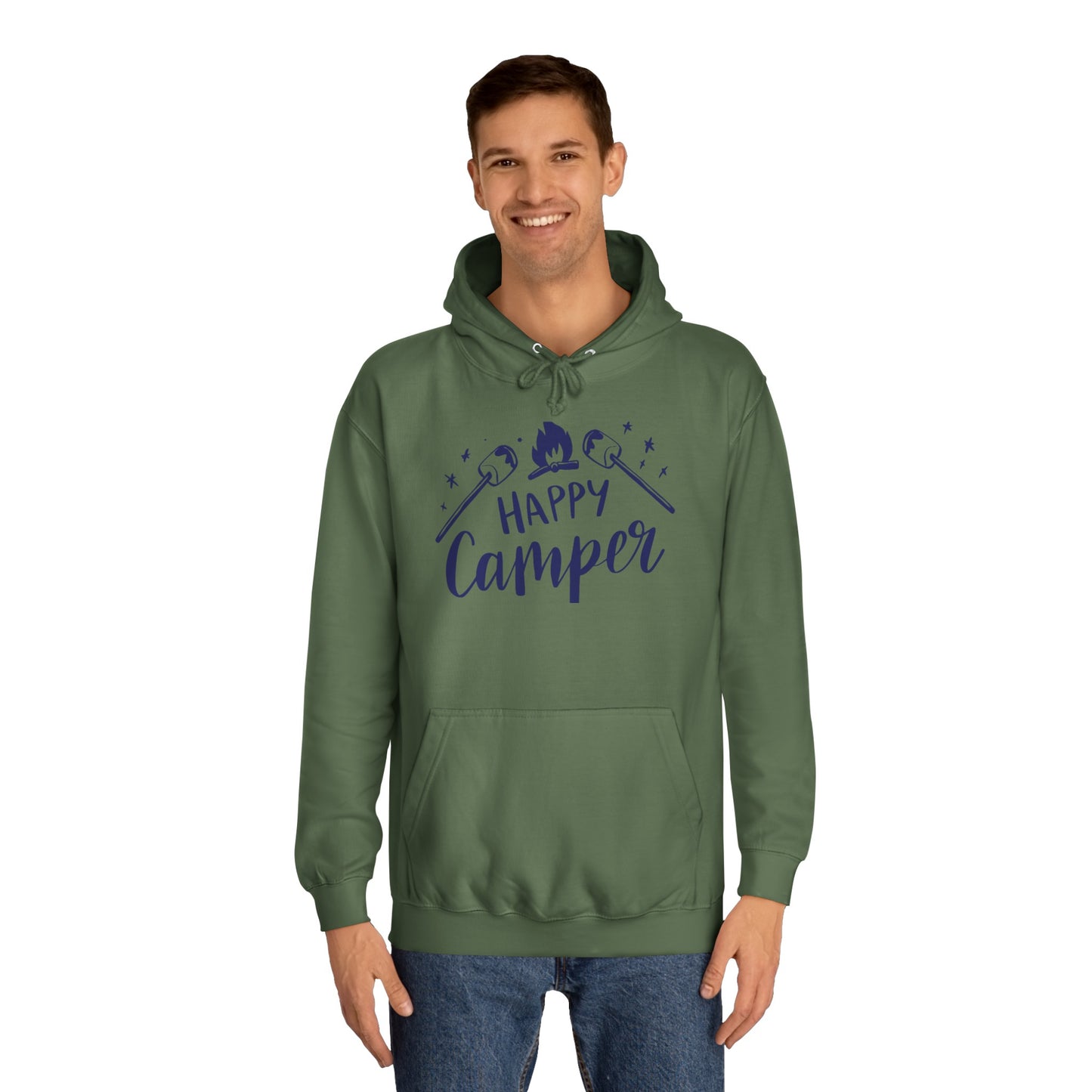 Unisex Happy Camper Adult Hoodie