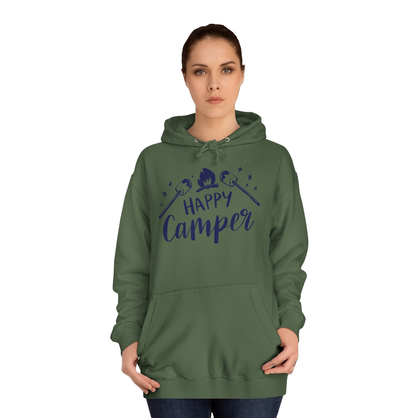 Unisex Happy Camper Adult Hoodie