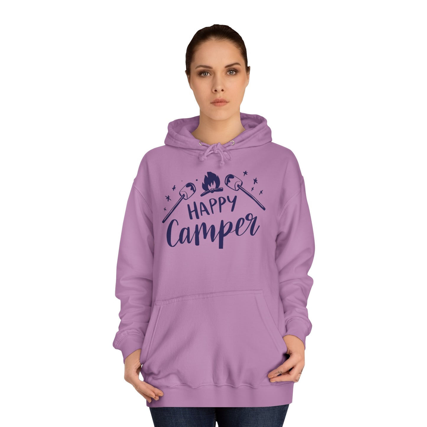 Unisex Happy Camper Adult Hoodie